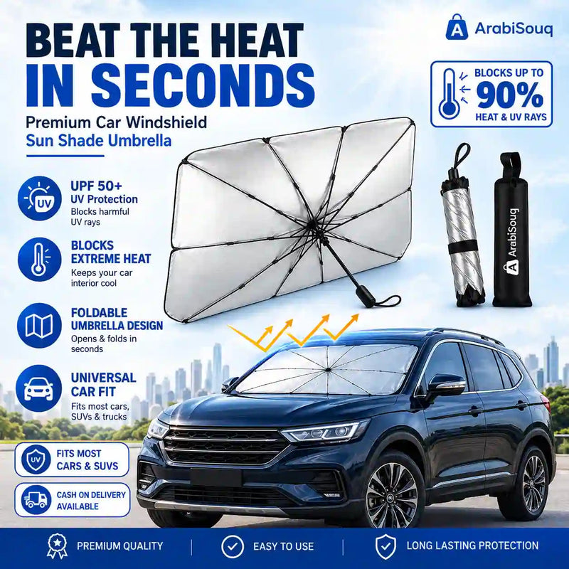 Premium Sunshade Umbrella For Cars ( Universal Size ) AD