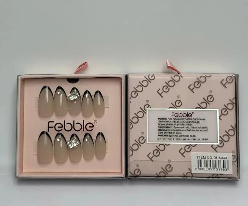 Febble Golden Glam Luxe Press-On Nails ZB SUP
