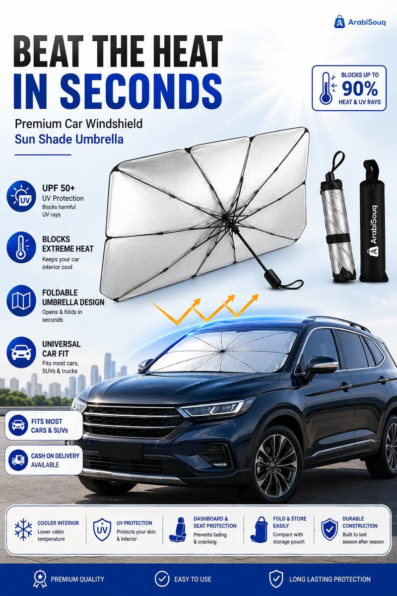 Premium Sunshade Umbrella For Cars ( Universal Size ) AD